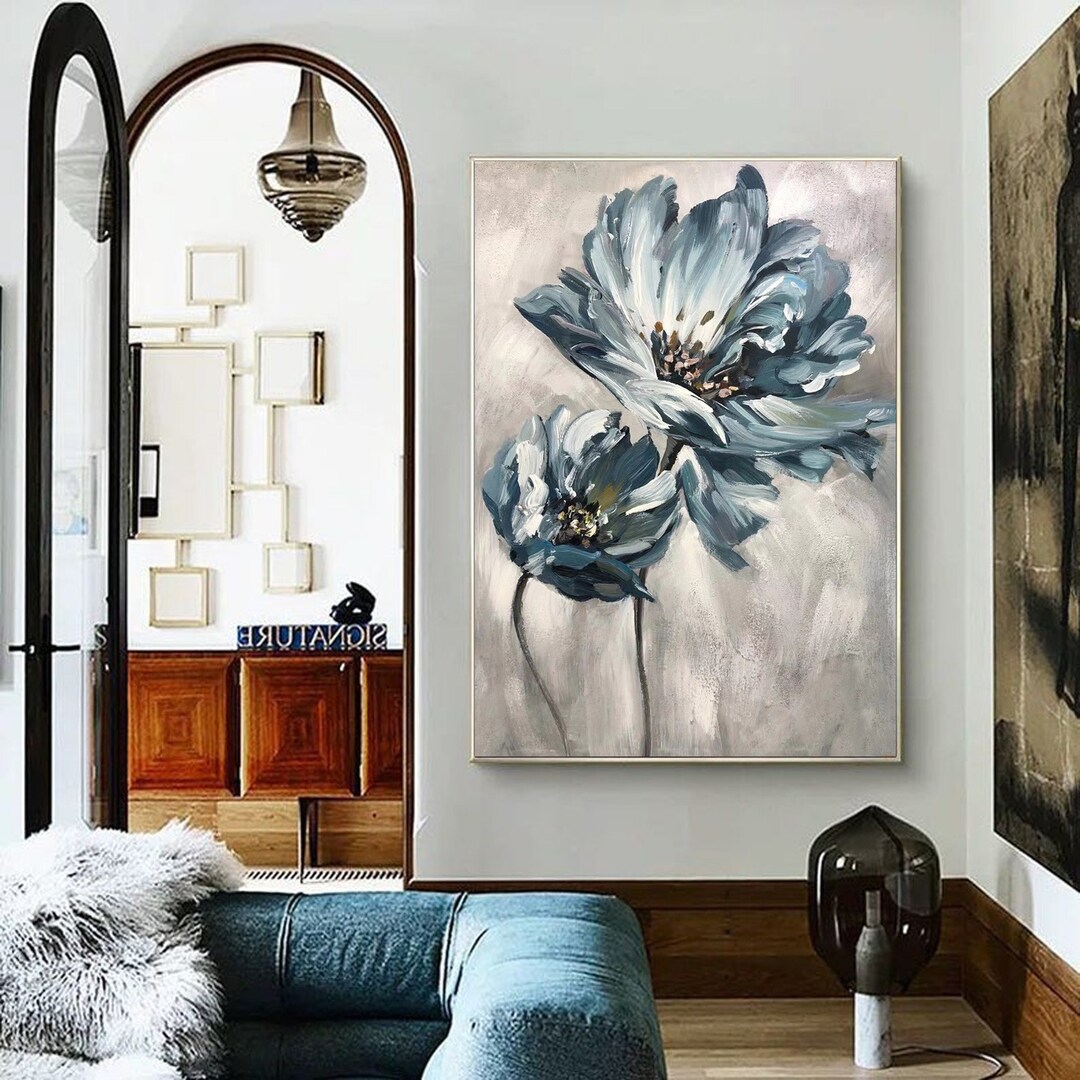 Original Abstract Oil Painting Flower Painting Abstract - Etsy