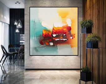 large canvas wall art, large oil painting, extra large wall art abstract, acrylic painting on canvas, modern abstract painting original A257