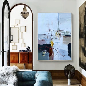modern abstract painting,extra large wall art,large abstract painting canvas original,oversized wall art framed,abstract oil painting A048