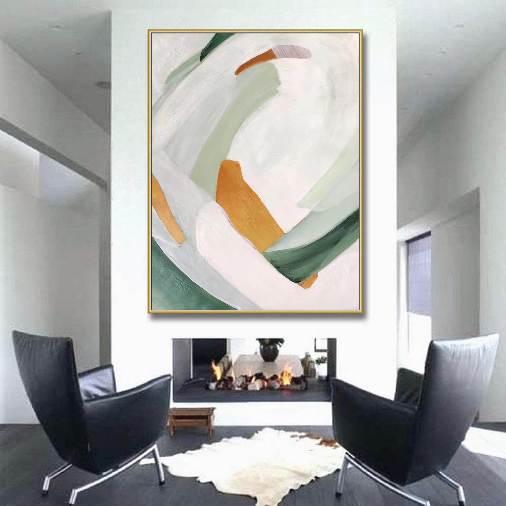 Arte abstracto extra grande arte de pared abstracta moderno | Etsy