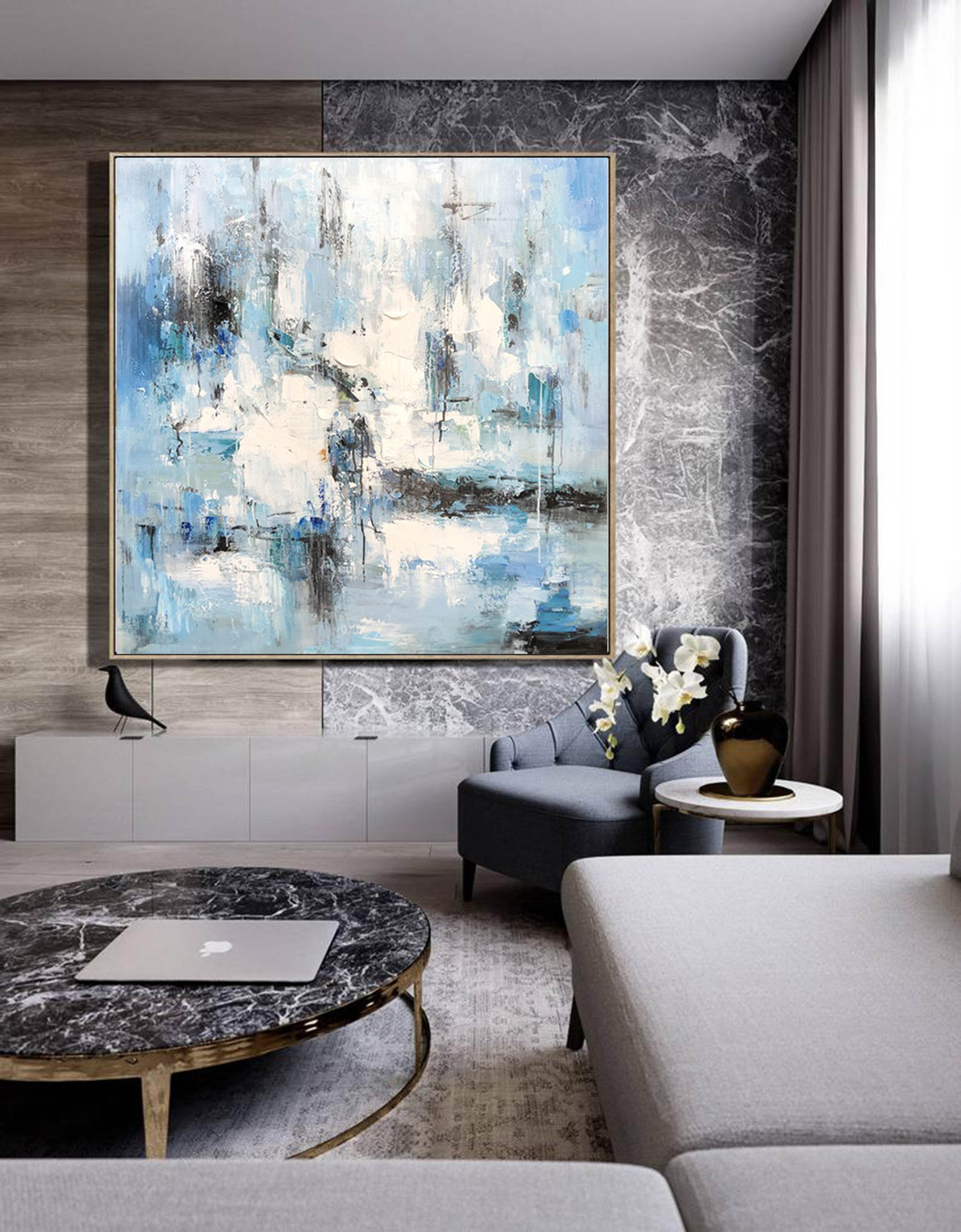 Large Canvas Wall Art, Modern Abstract Painting Original, Large Oil