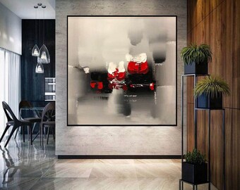 extra große Wandkunst abstrakt, Acryl-Malerei auf Leinwand, übergroße Wandkunst, moderne abstrakte Malerei original, große Leinwand Wandkunst A255