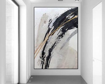 Gran lienzo abstracto, arte mural de gran tamaño, pintura al óleo abstracta, arte contemporáneo, pintura para sala de estar A185