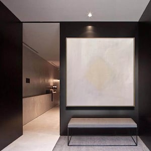 original oil painting abstract,large abstract acrylic painting,extra large canvas art,white minimalist wall art,modern wall art canvas A146