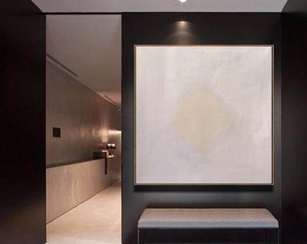 original oil painting abstract,large abstract acrylic painting,extra large canvas art,white minimalist wall art,modern wall art canvas A146