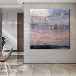 sunset painting large wall art, abstract painting original,large canvas art,modern abstract painting on canvas,oversized wall art A147