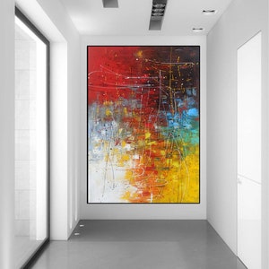 abstract expressionisme, Jackson Pollock canvas schilderij, grote canvas muurkunst, hedendaagse schilderkunst, grote abstracte muurkunst A309