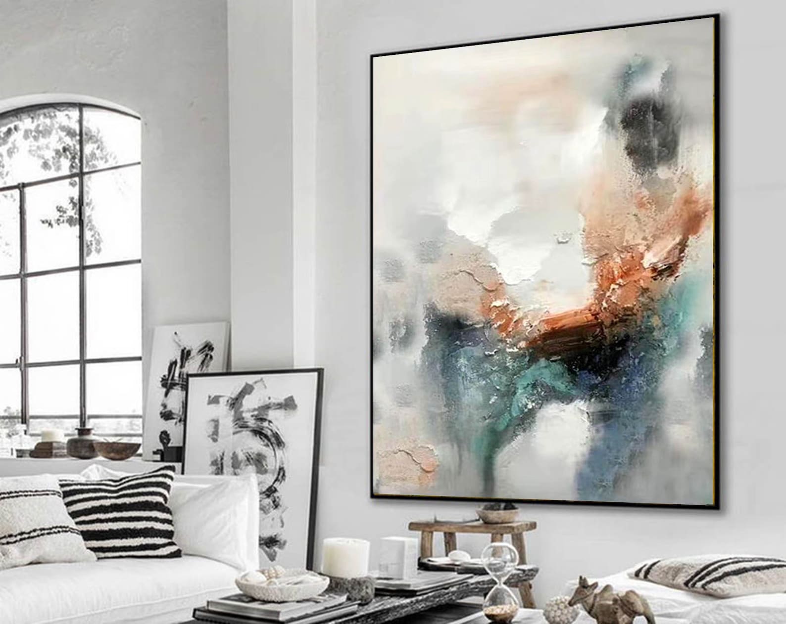 Large Abstract Painting on Canvasoversized Wall Art Canvas Etsy