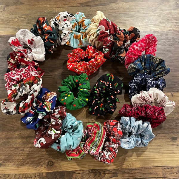 Winter Scrunchie Pack / Christmas Scrunchie Pack / Build Your Own Christmas Scrunchie Pack / Christmas Hair Tie