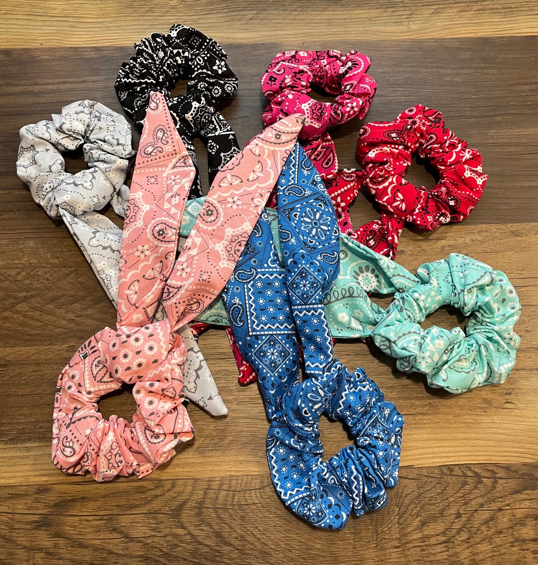 Scrunchie, hair tie and head band bundle lot of 33 NEW Amazon.com : Outyua Flamingo pattern Hair Scrunchies Elastic  main image 4