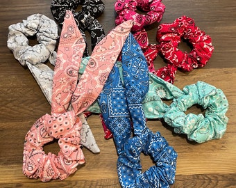 Bandana Scrunchie Bow / Bandana Hair Tie