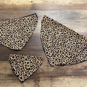 Leopard Print Dog Bandana / Leopard Print Dog Collar / Over The Collar Dog Bandana