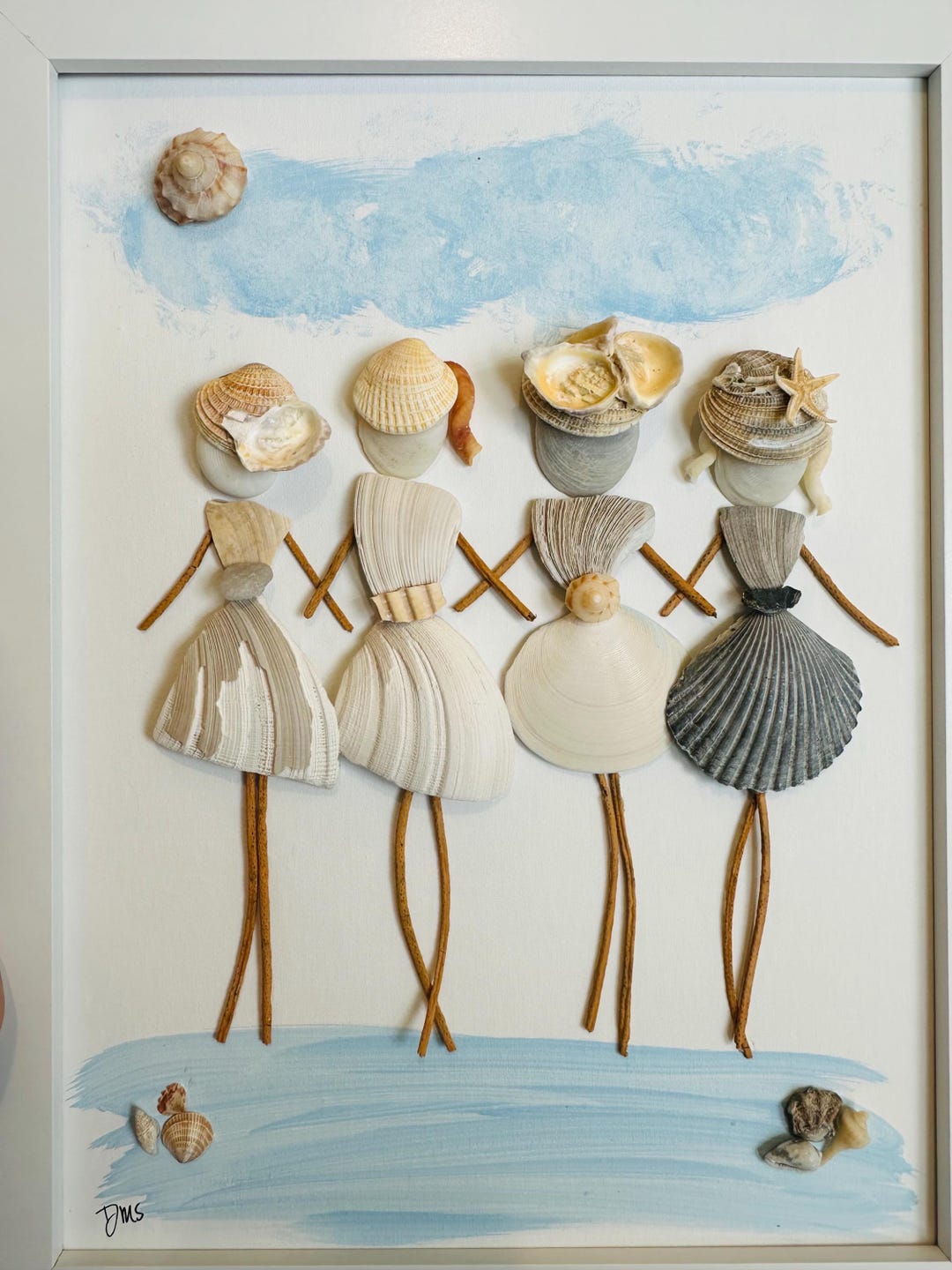 Four Ladies in Hats Shell People Art (large) - Etsy