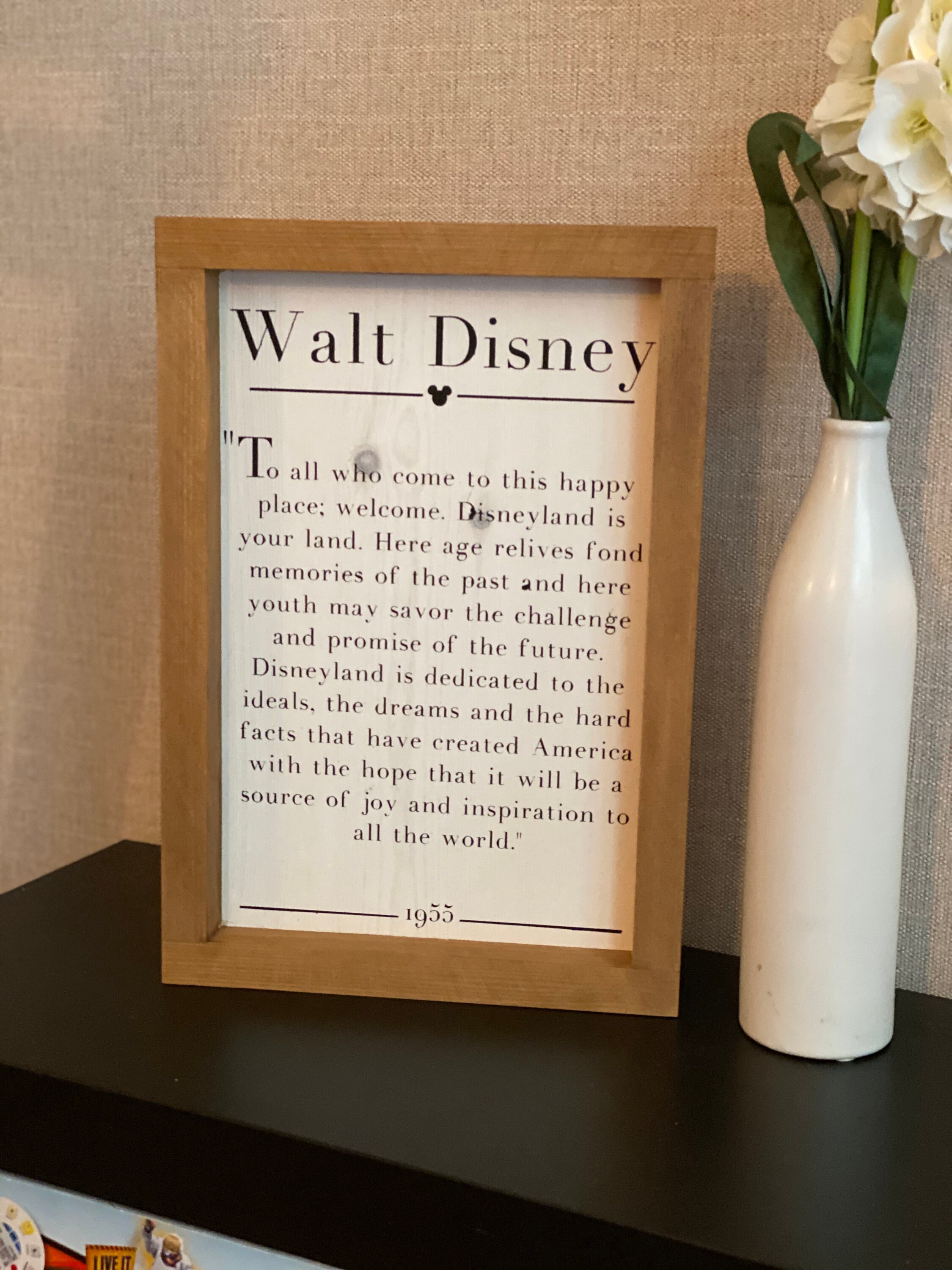 Walt Disney Opening Day Speech Disney Castle Farmhouse Rustic Etsy Hong Kong