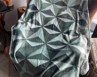 Manta con estampado de nave espacial retro, icono de EPCOT, habitación infantil de Disney para bebés y niños, estilo rústico de granja