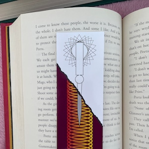 Fantasy Sword Golden Rings Bookmark
