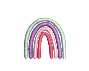Boho Rainbow Embroidery Design Plik do haftu Projekt cyfrowy Natychmiastowe pobranie