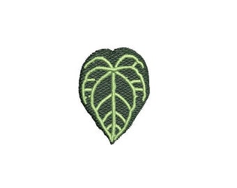 Anthurium Crystallinum Rośliny doniczkowe Projekt haftu Plik haftu Projekt cyfrowy Natychmiastowe pobranie
