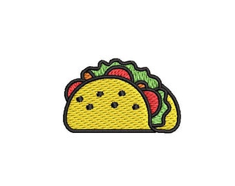 Taco Fast Food Meksykański projekt haftu Plik haftu Cyfrowy projekt Natychmiastowe pobranie
