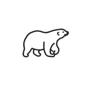 Polar Bear Outline Embroidery Design Embroidery File Digital Design Instant Download