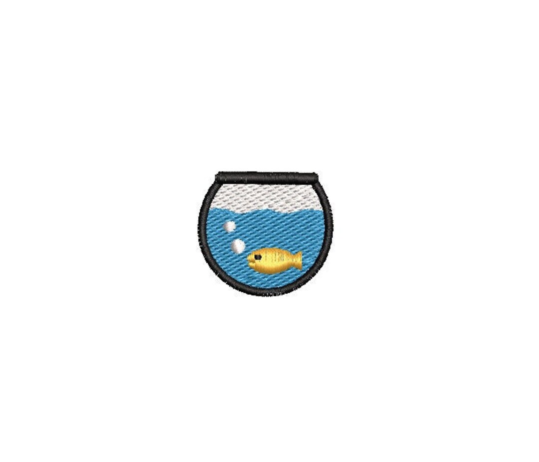 Fish Bowl Tank Embroidery Design Embroidery File Digital Design Instant ...