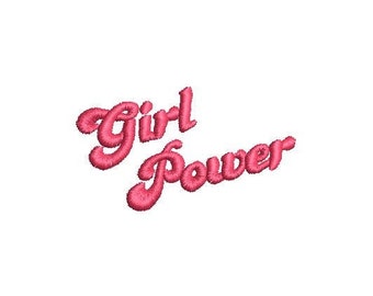 Girl Power borduurontwerp borduurbestand digitaal ontwerp direct downloaden