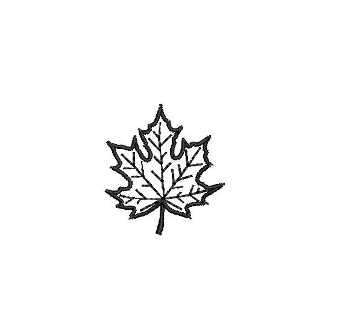 Maple Leaf Outline Embroidery Design Embroidery File Digital Design ...