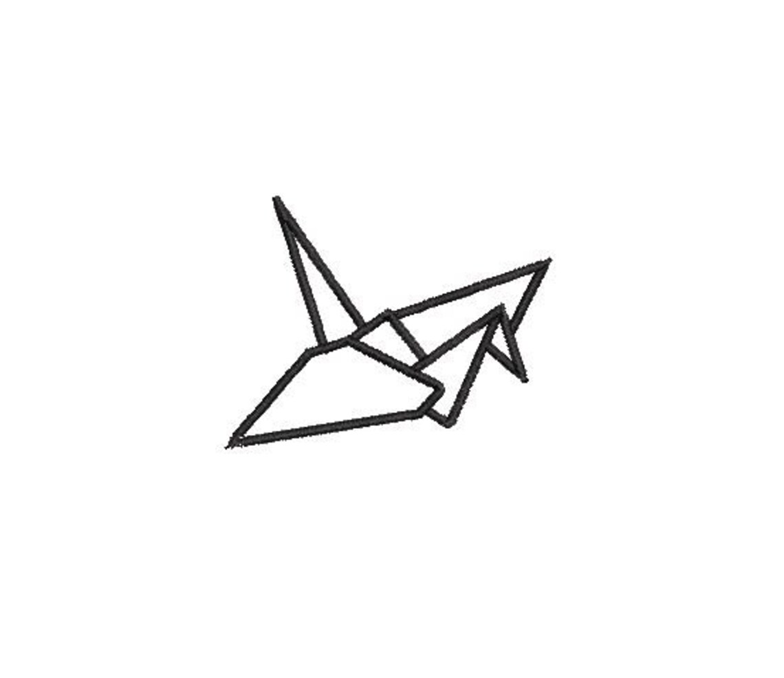 Paper Crane Embroidery Design Embroidery File Digital Design Etsy
