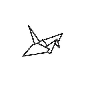 Paper Crane Embroidery Design Embroidery File Digital Design Instant Download