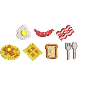 Breakfast Set embroidery Design Embroidery File Digital Design Instant Download