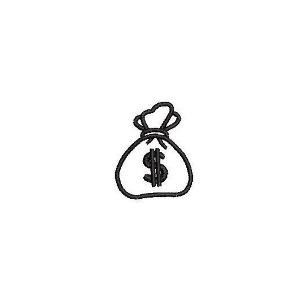 Money Bag Embroidery Design Embroidery File Digital Design Instant Download