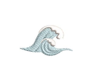 Wave Embroidery Design Embroidery File Digital Design Instant Download