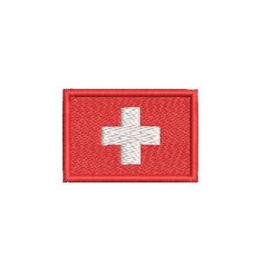Swiss Flag Embroidery Design Embroidery File Digital Design Instant Download