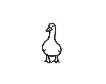 Fat Duck Outline Haft Projekt Haft Plik Cyfrowy Projekt Natychmiastowe Pobranie