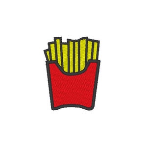 Pommes Fast Food Stickmuster Stickdatei Stickdatei Digital Design Instant Download