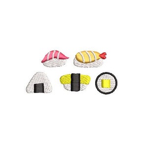 Sushi Set embroidery Design Embroidery File Digital Design Instant Download