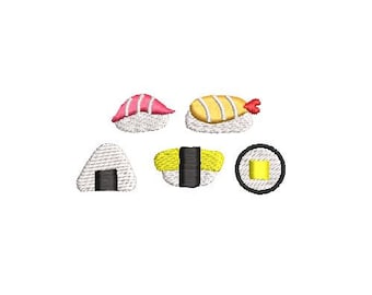 Sushi Set embroidery Design Embroidery File Digital Design Instant Download