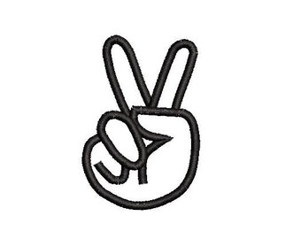 Peace Sign Embroidery Design Embroidery File Digital Design Instant Download