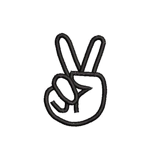 Peace Sign Embroidery Design Embroidery File Digital Design Instant D…