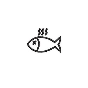 Fish Outline Embroidery Design Embroidery File Digital Design Instant Download