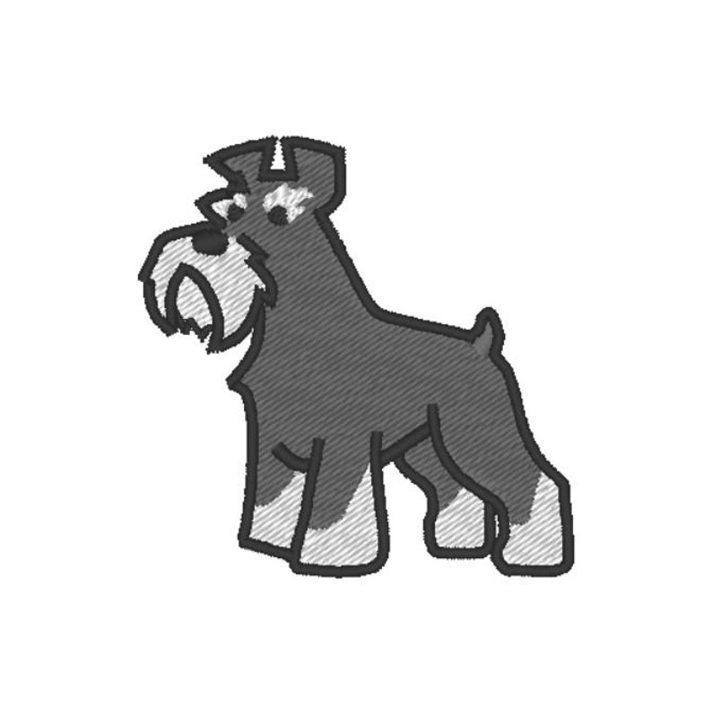 Schnauzer dog puppy embroidery design embroidery file digital  etsy