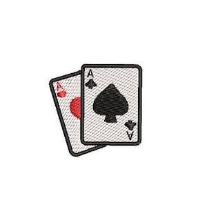 Projekt haftu karty pokerowej Plik haftu Projekt cyfrowy Natychmiastowe pobranie