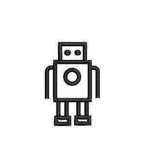 Robot Outline Embroidery Design Embroidery File Digital Design Instant Download