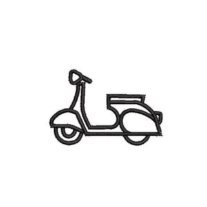 Scooter Motorcycle Embroidery Design Embroidery File Digital Design Instant Download