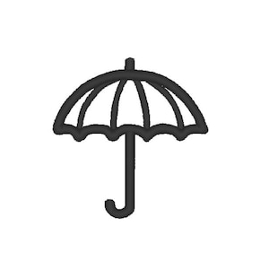 Umbrella Outline Embroidery Design Embroidery File Digital Design Instant Download