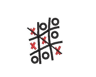 Tic Tac Toe Embroidery Design Embroidery File Digital Design Instant Download