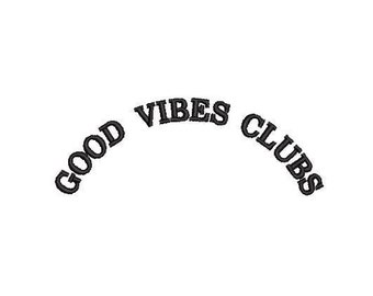 Projekt haftu Good Vibes Clubs Plik haftu Projekt cyfrowy Natychmiastowe pobranie