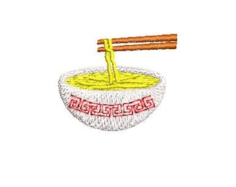 Diseño de bordado de ramen Archivo de bordado Diseño digital Descarga instantánea