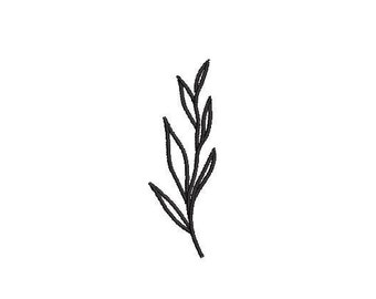Leaves Outline Embroidery Design Embroidery File Digital Design Instant Download
