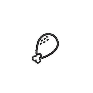 Drumstick Outline Embroidery Design Embroidery File Digital Design Instant Download